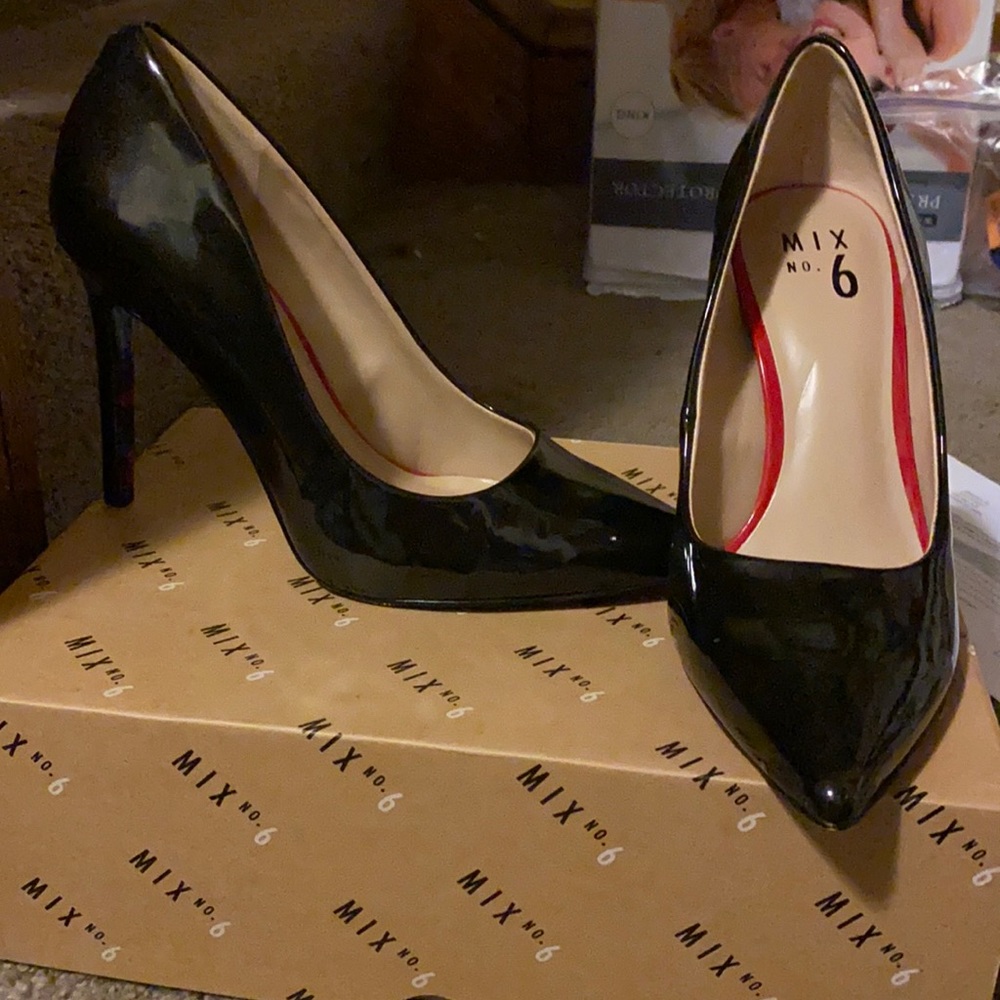 Brand New Black with red heels